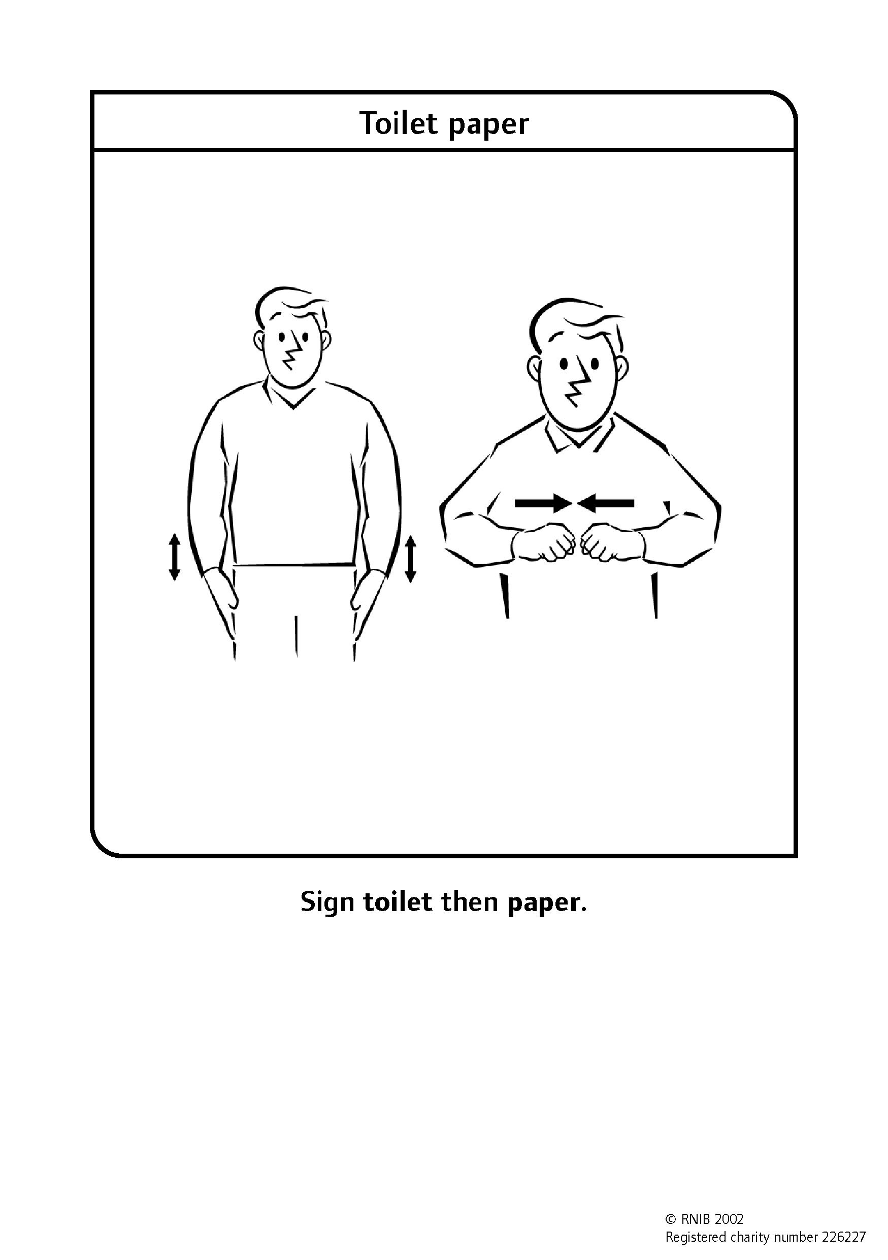 Sign Toilet then Paper